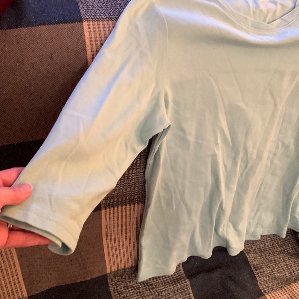 Mystery box of 2 light blue casual long sleeve knit tops szL as pictured - Picture 8 of 8